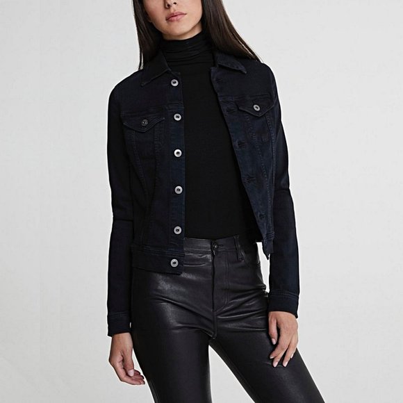 Ag Adriano Goldschmied Jackets & Blazers - AG Adriano Goldschmied Robyn Stretch Denim Jacket in Rockwell Black NEW
